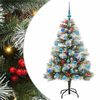 vidaXL K&uuml;nstlicher Weihnachtsbaum Gr&uuml;n und Wei&szlig; 150 cm
