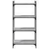vidaXL B&uuml;cherregal 4 B&ouml;den Grau Sonoma 60x30x120 cm Holzwerkstoff