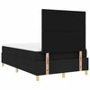 vidaXL Boxspringbett mit Matratze Schwarz 120 x 190 cm Stoff