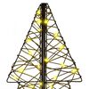 vidaXL Weihnachtsbaum mit 160 LEDs Warmes Wei&szlig; 150 cm Rattan
