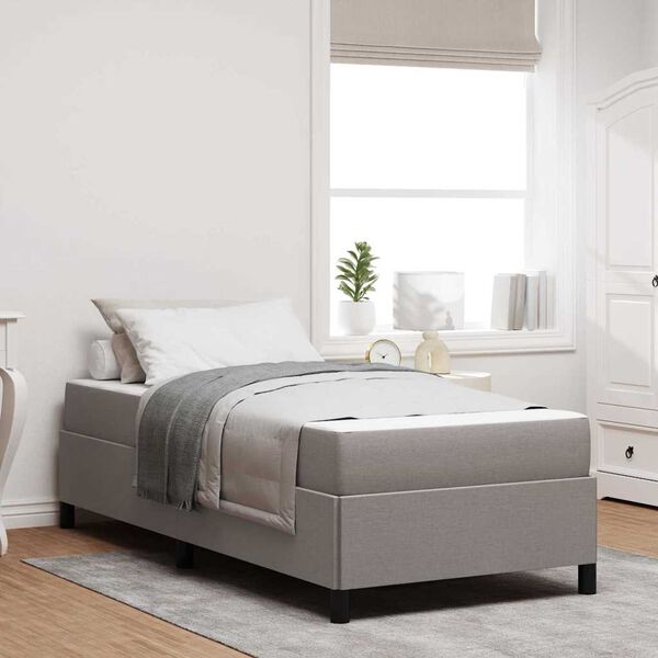 vidaXL Boxspringbett Taupe 80 x 200 cm Stoff