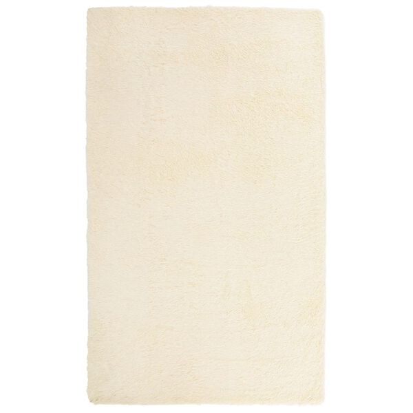 vidaXL Teppich Shaggy Hochflor NAVARRA Creme 60x100 cm Polyester