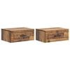 vidaXL Wandmontierter Nachttisch 2 Stk. Altholz 49 x 34,5 x 20 cm