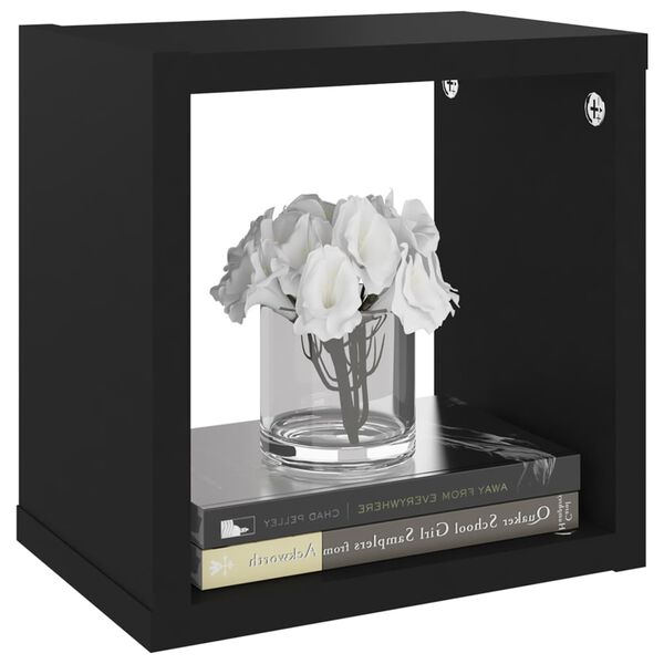 vidaXL W&uuml;rfelregale 4 Stk. Schwarz 22x15x22 cm