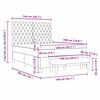 vidaXL Boxspringbett mit Matratze Hellgrau 140 x 190 cm Samt