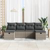 vidaXL Sofa Set mit Kissen 5 pcs Poly-Rattan