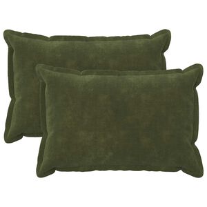 vidaXL Kissenbezug 2 pcs HOUTEN Gr&uuml;n 30 x 50 cm Mikrofaser Fleece