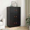 vidaXL Highboard Schwarz 67x40x108,5 cm Massivholz Kiefer