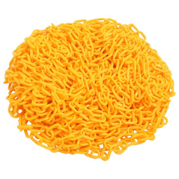 vidaXL Absperrkette Gelb 100 m &Oslash;8 mm Kunststoff