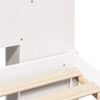 vidaXL Massivholzbett mit Regal ohne Matratze Weiß 140x190 cm Kiefer