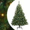 vidaXL Künstlicher Weihnachtsbaum mit 150 LEDs Grün 120 cm PE und PVC
