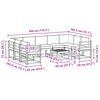 vidaXL Outdoor-Sofagarnitur mit Kissen 10 pcs Natur und Beige
