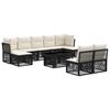 vidaXL Gartensofa-set 10 stk. Schwarz Poly-Rattan
