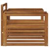 vidaXL 2 St&uuml;ck Sofa mit Armlehnen Massivholz Akazie Natur