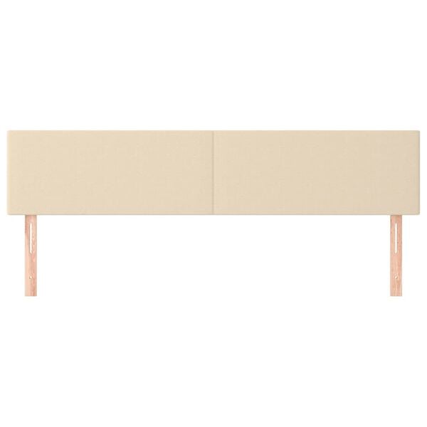 vidaXL Kopfteile 2 Stk. Creme 80x5x78/88 cm Stoff