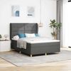 vidaXL Boxspringbett mit Matratze Dunkelgrau 90x190 cm Dunkelgrau