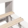 vidaXL Massivholzbett mit Regal ohne Matratze Wei&szlig; 120x200 cm