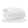 vidaXL Ganzjahresbettdecke mit Kissen 2 pcs Weiß Mikrofaser