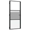 vidaXL Glast&uuml;r Schwarz 93 x 3,5 x 201,5 cm Aluminium