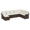 vidaXL Gartensofa-set mit Kissen 8 pcs Braun und Creme Poly-Rattan