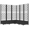 vidaXL Pflanzk&uuml;bel mit Spalier Schwarz 120x120x121,5 cm PP