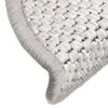 vidaXL Stufenmatten Selbstklebend Sisal-Optik 30Stk. 56x17x3cm Silbern