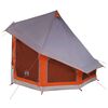 vidaXL Familien-Tipi-Zelt mit Dach Grau und Orange 404 x 370 x 270 cm