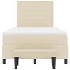 vidaXL Boxspringbett mit Matratze Creme 120 x 190 cm Stoff
