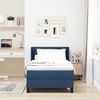 vidaXL Boxspringbett mit Matratze mit Kopfteil Blau 200 x 90 cm Stoff