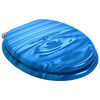 vidaXL Toilettensitz Blauer Tropfen 44 x 38 cm MDF-Platte