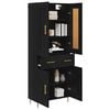 vidaXL Highboard Schwarz Eichen-Optik 69,5 x 34 x 180 cm Holzwerkstoff