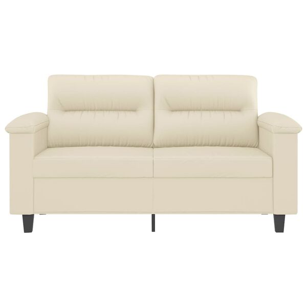 vidaXL 2-Sitzer-Sofa Creme 120 cm Kunstleder
