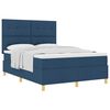 vidaXL Boxspringbett mit Kopfteil Blau 140 x 190 cm Stoff