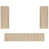 vidaXL 4-tlg. TV-Schrank-Set Sonoma-Eiche Holzwerkstoff