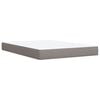 vidaXL Boxspringbett mit Matratze Taupe 140x190 cm Stoff
