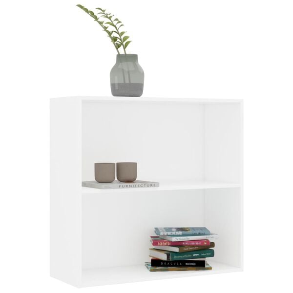 vidaXL Bücherregal Weiß 80x30x76,5 cm Holzwerkstoff