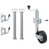 vidaXL St&uuml;tzrad 60 mm mit 2 St&uuml;tzrohren und 3 Klemmen