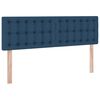 vidaXL Bett mit Stauraum und LED mit Matratze Blau 140 x 200 cm Stoff