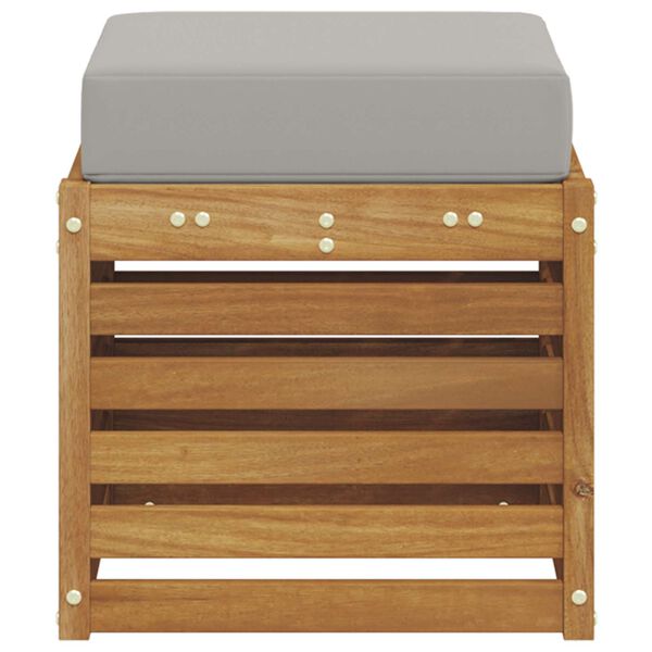 vidaXL Outdoor Hocker Bank Massivholz Akazie Natur