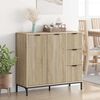 vidaXL Sideboard Sonoma-Eiche 89,5 x 33 x 82 cm Holzwerkstoff