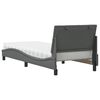vidaXL Bett mit Matratze "Hanko" Dunkelgrau 80x200 cm Stoff