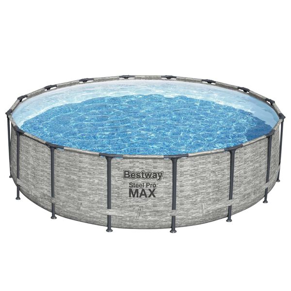 Bestway Power Steel Swimming Pool Rund 488x122 cm