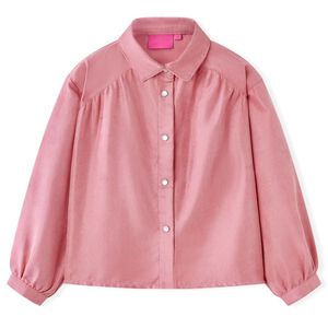 Kinderbluse mit Laternen&auml;rmeln Altrosa 92