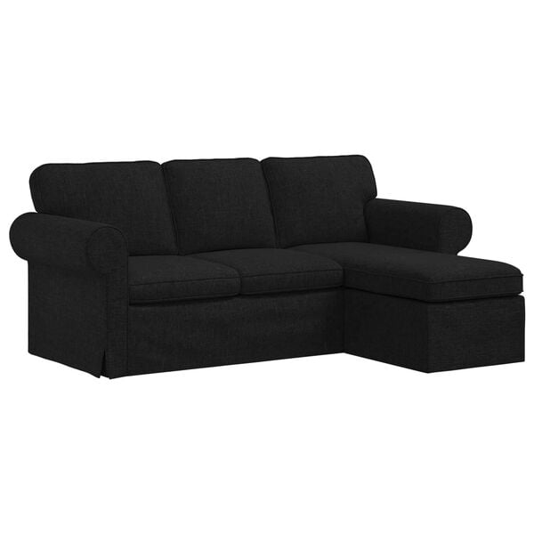 vidaXL Sofa 160cm Schwarz Metall