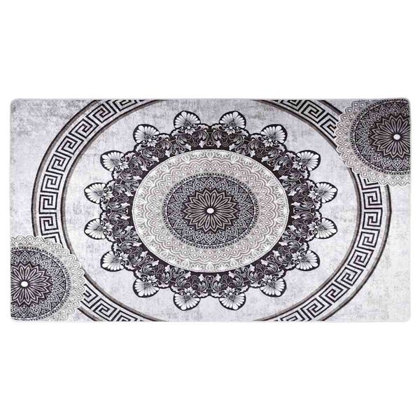 vidaXL Teppich Waschbar 190x300 cm Mehrfarbig Rutschfest