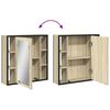 vidaXL Bad-Spiegelschrank Sonoma-Eiche 60x16x60 cm Holzwerkstoff