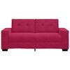 vidaXL Zweisitzer-Sofa Weinrot 180x77x82 cm Samt