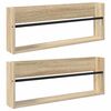 vidaXL Magazinregal 2 Stk. Sonoma-Eiche 80 x 12 x 30 cm Holzwerkstoff