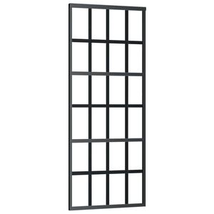 vidaXL Schiebet&uuml;r ESG-Glas und Aluminium 76x205 cm Schwarz