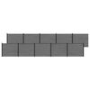 vidaXL Zaunelement 10 pcs WPC und Aluminium Grau